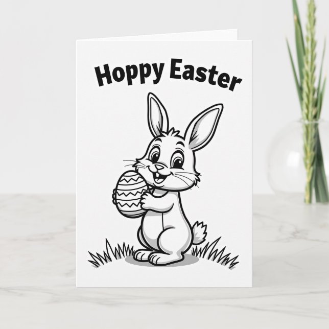 Hoppy Easter Rabbit Art Card (Front)