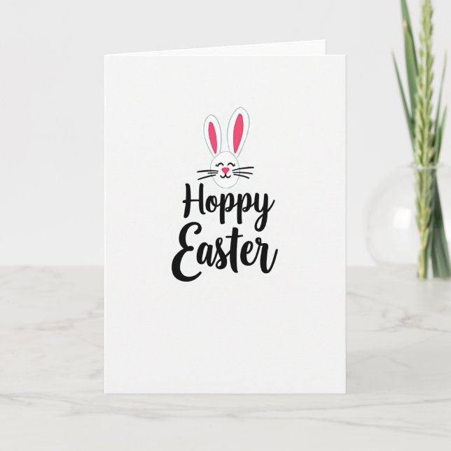 Hoppy Easter Rabbit Head Card (Front)