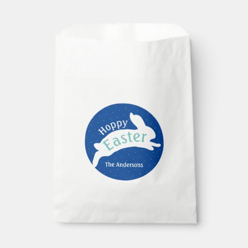 Hoppy Easter Rabbit Silhouette  Personalized Favor Bag