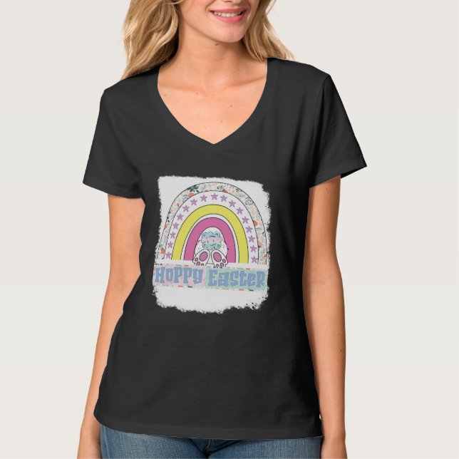 Hoppy easter  rainbow easter easters day easter bu T-Shirt (Front)