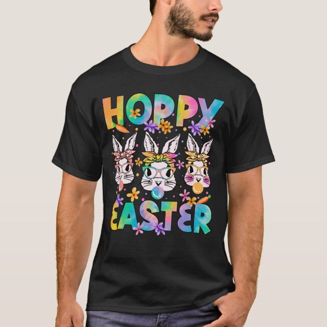 hoppy easter, retro, vintage T-Shirt (Front)