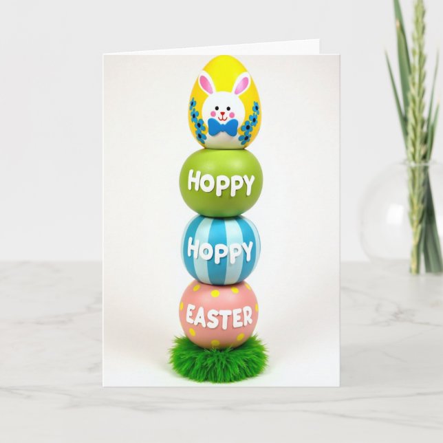 Hoppy Easter Sphere Stack Card (Front)