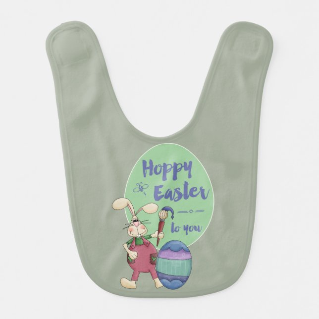 Hoppy Easter to you Artist Bunny Bib (Front)