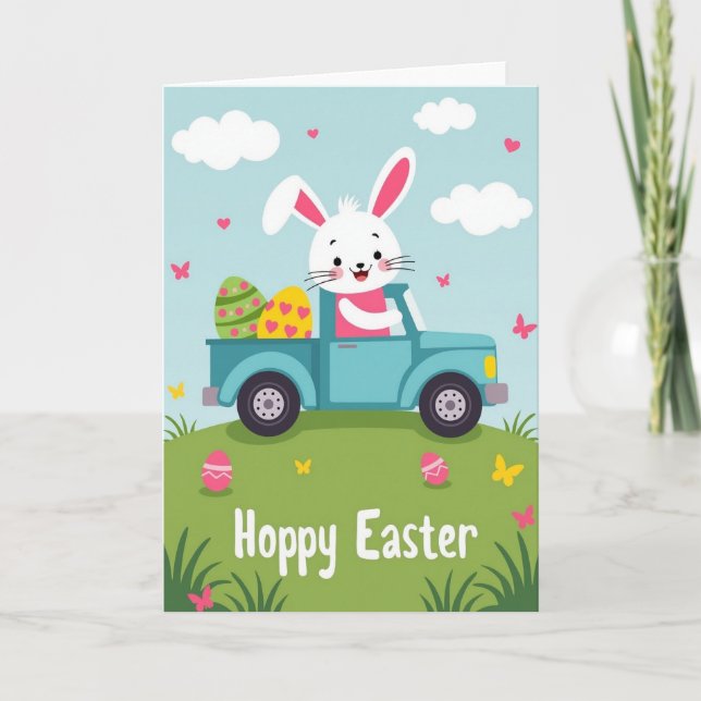 Hoppy Easter Truck Ride Card (Front)