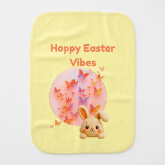 Hoppy Easter Vibes Baby Burp Cloth