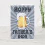 Hoppy Father's Day Beer Mug Blue Sunburst Card