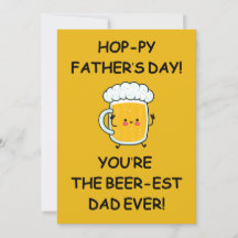 Hoppy Father's Day Card Beerest Dad Ever 
