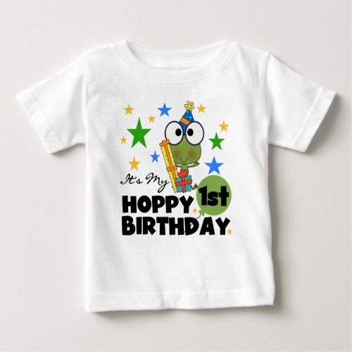 Hoppy Frog 1st Birthday T shirts and Gifts