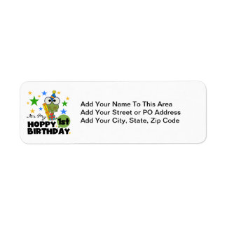Hoppy Frog 1st Birthday T shirts and Gifts Label