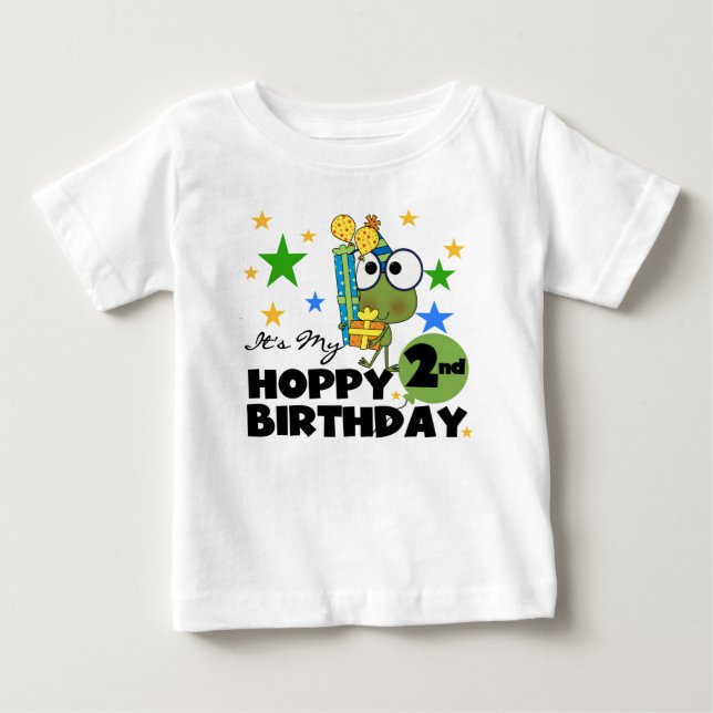 Hoppy Frog 2nd Birthday T-shirts and Gifts (Front)