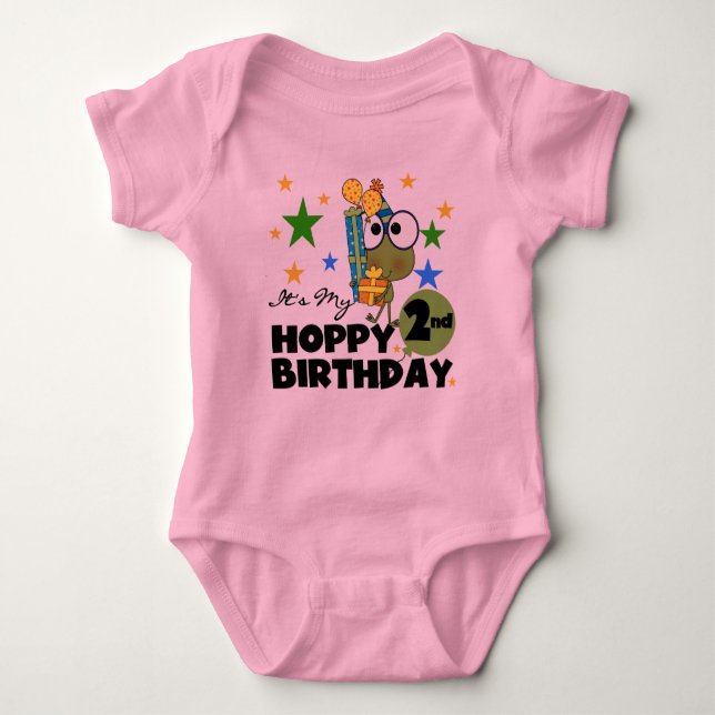 Hoppy Frog 2nd Birthday T-shirts and Gifts (Front)