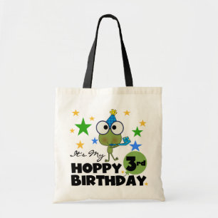 Hoppy Frog 3rd Birthday Tshirts and Gifts Tote Bag
