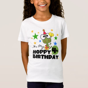 Hoppy Frog 4th Birthday T-shirts and Gifts