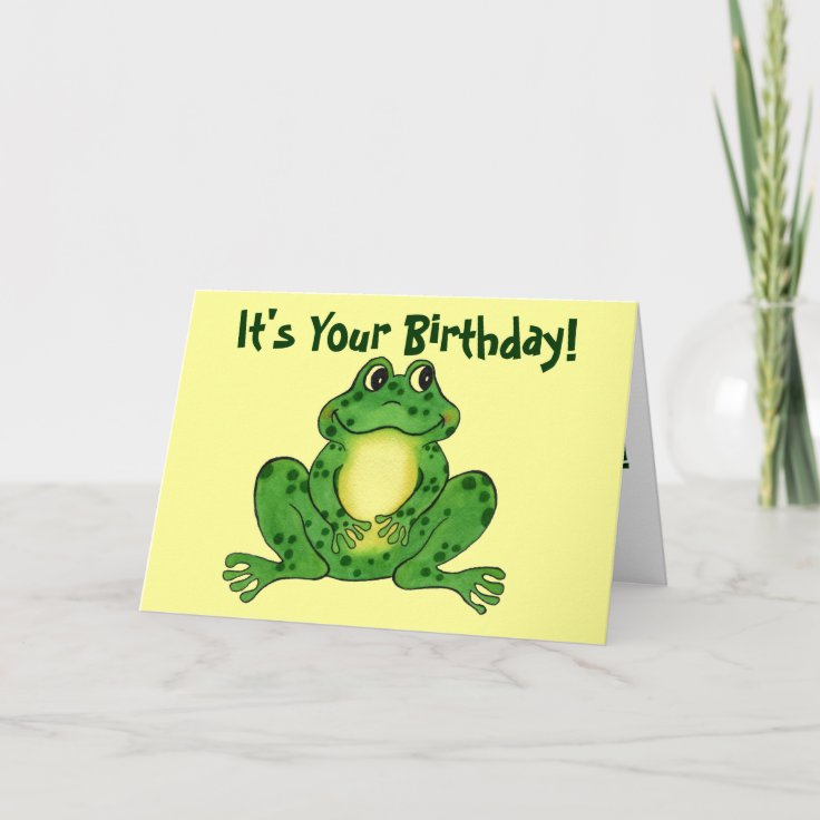 Hoppy Frog - Children's Birthday Card | Zazzle