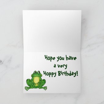 Hoppy Frog - Children's Birthday Card | Zazzle