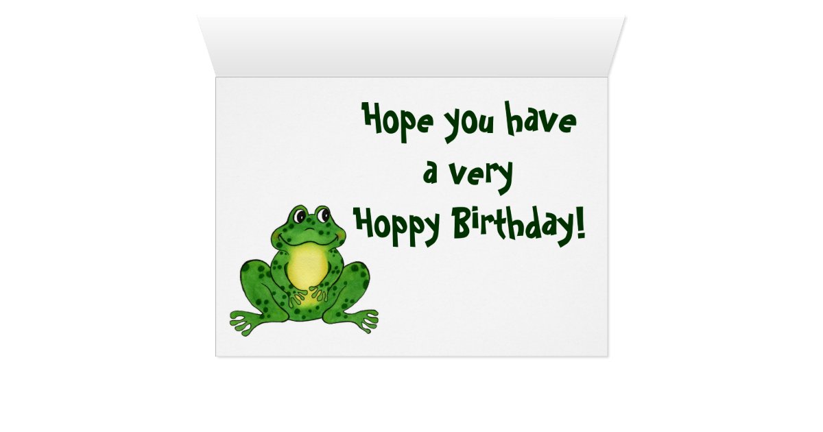 Hoppy Frog - Children's Birthday Card | Zazzle