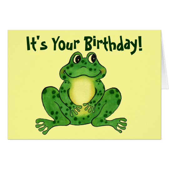 Hoppy Frog - Children's Birthday Card | Zazzle