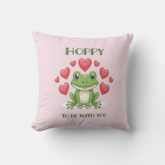 Hoppy.frog Throw Pillow