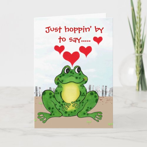 Hoppy Frog Valentines Day _ Card
