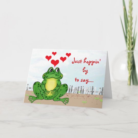 Hoppy Frog Valentine's Day - Card | Zazzle.com