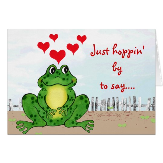 Hoppy Frog Valentine's Day - Card | Zazzle.com