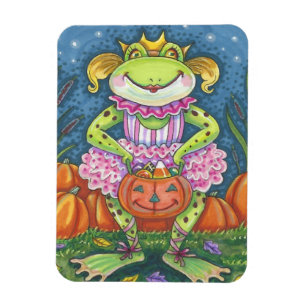 HOPPY HALLOWEEN BALLERINA, PRINCESS FROG MAGNET