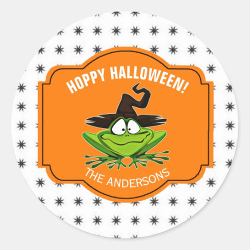 Hoppy Halloween Frog ID221 Classic Round Sticker