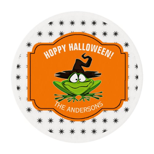 Hoppy Halloween Frog ID221 Edible Frosting Rounds