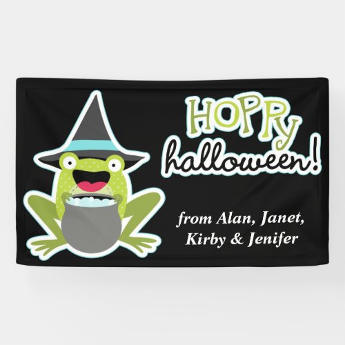 Hoppy Halloween Frog Personalized Banner