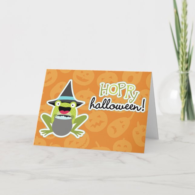 Hoppy Halloween Toad Card (Front)