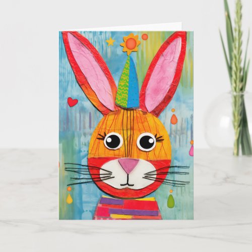 Hoppy Hearts Daydream Cute Kids Birthday Card