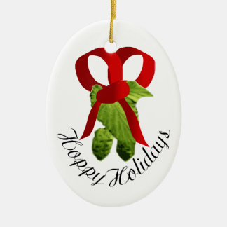 Hoppy Holidays Ceramic Ornament
