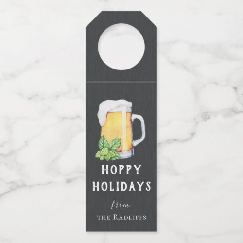 Hoppy Holidays Chalkboard Bottle Hanger