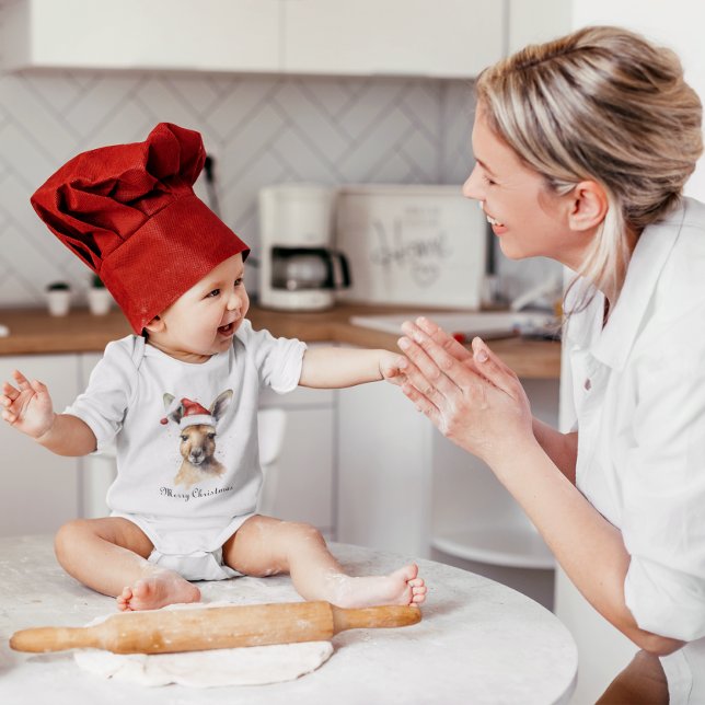 Hoppy Holidays, Christmas Kangaroo custom Baby Bodysuit (Creator Uploaded)