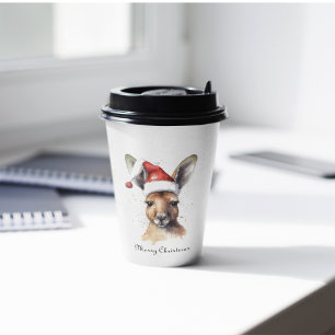 Hoppy Holidays, Christmas Kangaroo custom Paper Cups