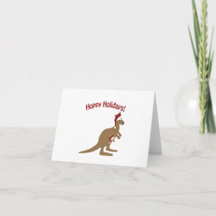 Hoppy Holidays! christmas Kangaroo Holiday Card