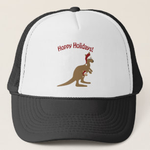 Hoppy Holidays! christmas Kangaroo Trucker Hat