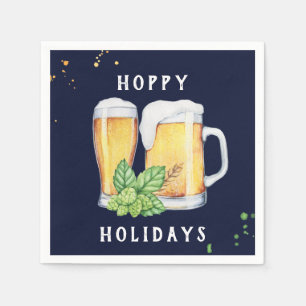 Hoppy Holidays Personalized Paper Napkins
