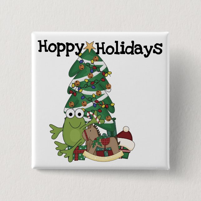 Hoppy Holidays Tshirts and Gifts Pinback Button (Front)