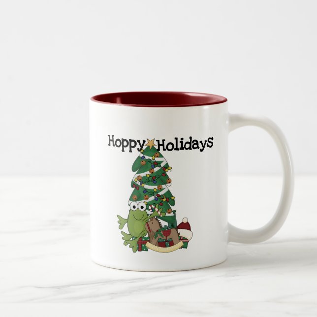 Hoppy Holidays Tshirts and Gifts Two-Tone Coffee Mug (Right)