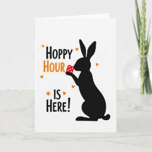 Hoppy Hour Is Here Fun Time Card