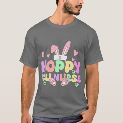 Hoppy ICU Nurse Intensive Care Unit Nurse Easter T_Shirt