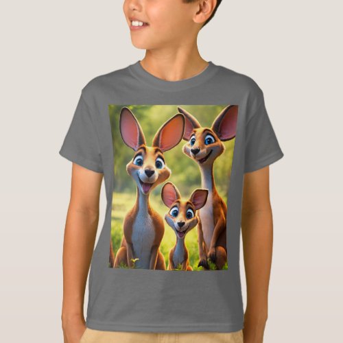 Hoppy Kangaroo Crew Field Frolic T_Shirt