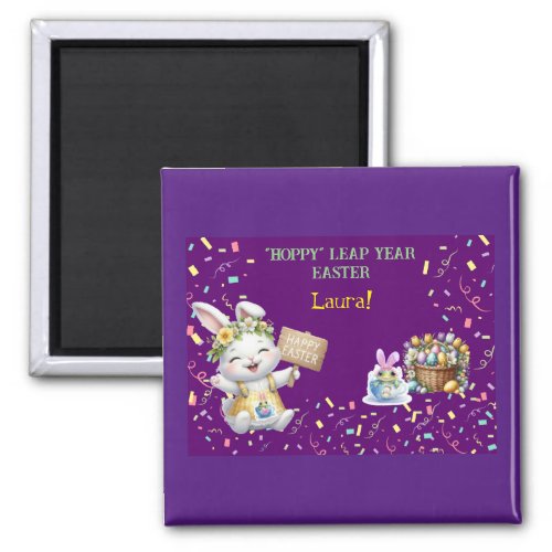 Hoppy Leap Year Easter Magnet