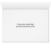 Hoppy Leap Year, Funny Frog at Pond Cards (Inside Horizontal (Bottom))
