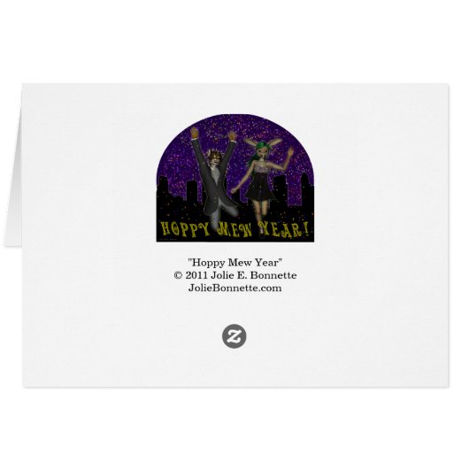 Hoppy Mew Year Card (Back Horizontal)