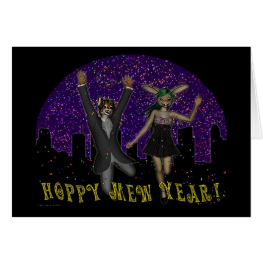 Hoppy Mew Year Card (Front Horizontal)