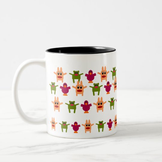 Hoppy Monsters Pattern Coffee Mug