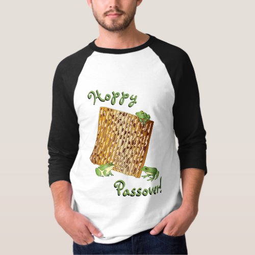 Hoppy Passover _ Adult Baseball T_shirt