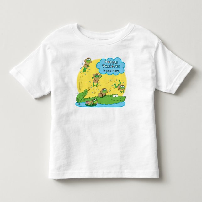 Hoppy Passover Ruffle Dress Toddler T-shirt (Front)